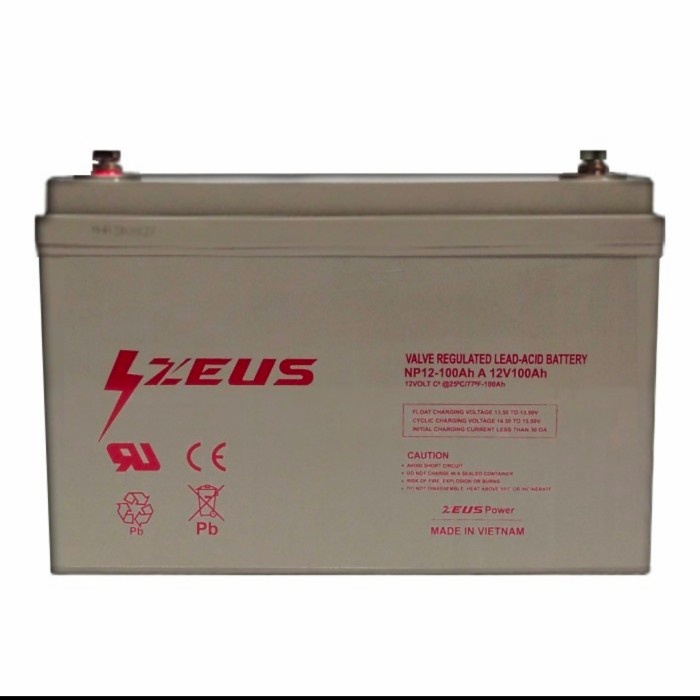Jual Aki Genset ,Ups,Panel Surya Zeus Vrla 12v100 ah Aki Deep Cycle