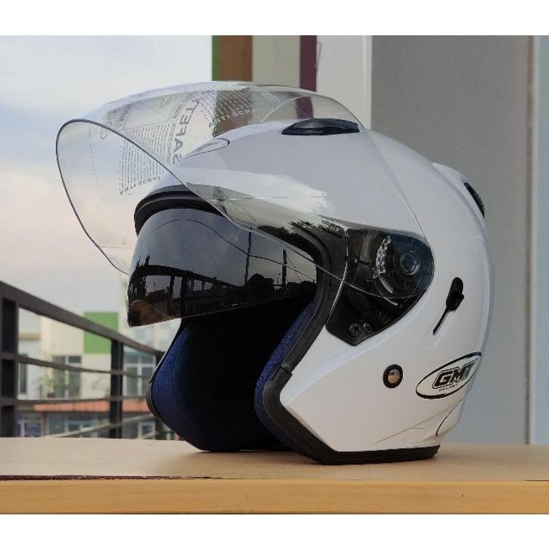 Jual HELM HALF FACE DOUBLE VISOR HELM MOTOR/HELM GMT/HELM MURAH/HELM