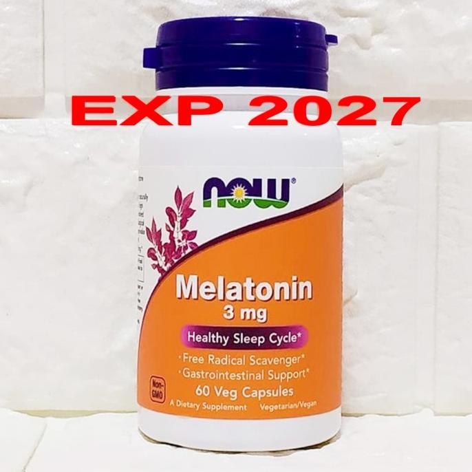 Jual Now Foods Food Melatonin 3Mg 60 Vcaps Suplemen Insomnia Now ...