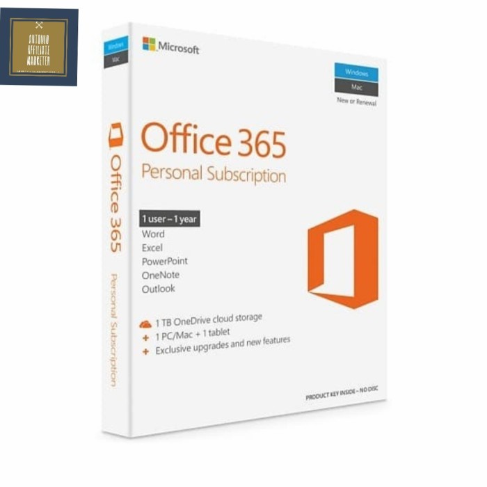 Jual MICROSOFT OFFICE 365 RESMI ORIGINAL BOX 1 TAHUN METRODATA PERSONAL ...