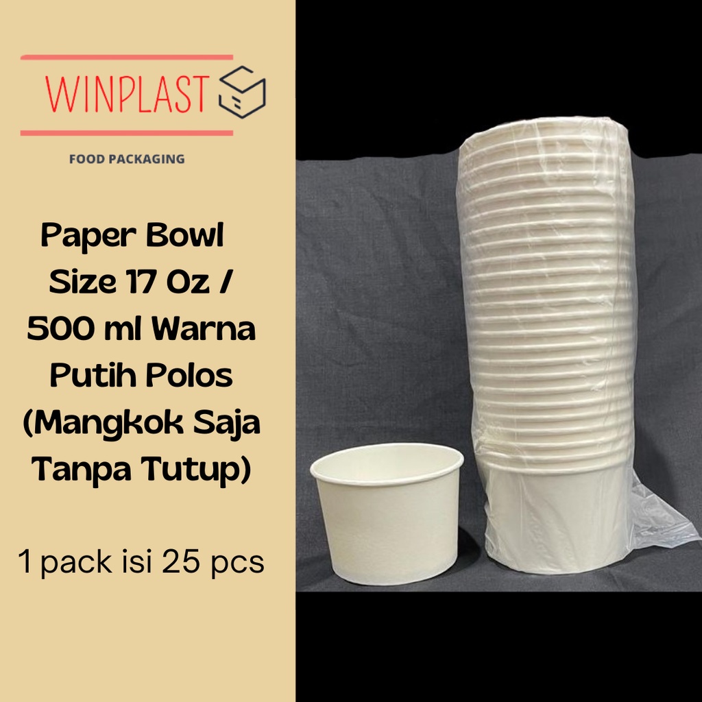 Jual Paper Bowl Mangkok Kertas Ml Oz Isi Pcs Shopee