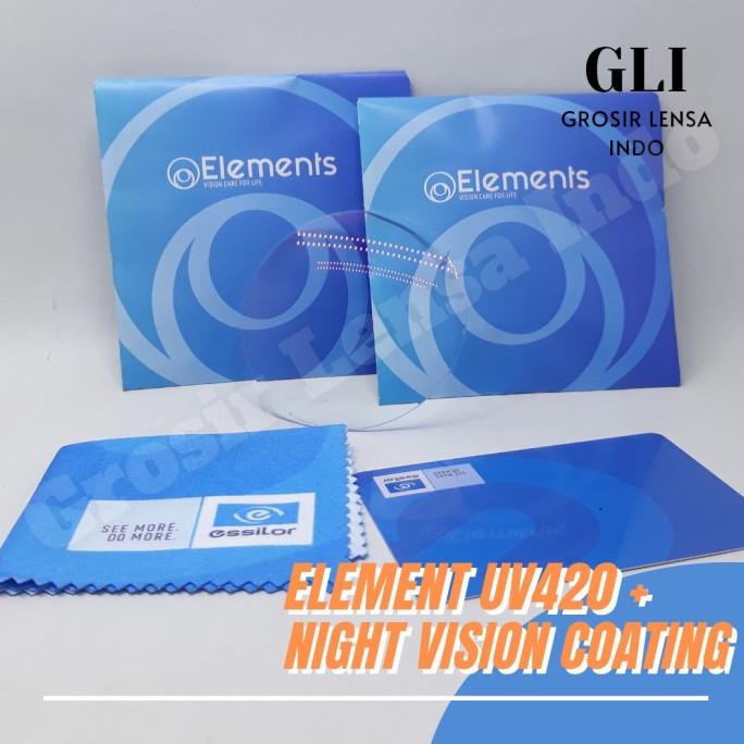 Jual Lensa Essilor Elements Anti Blueray + Drive Night Vision 1.56 ...