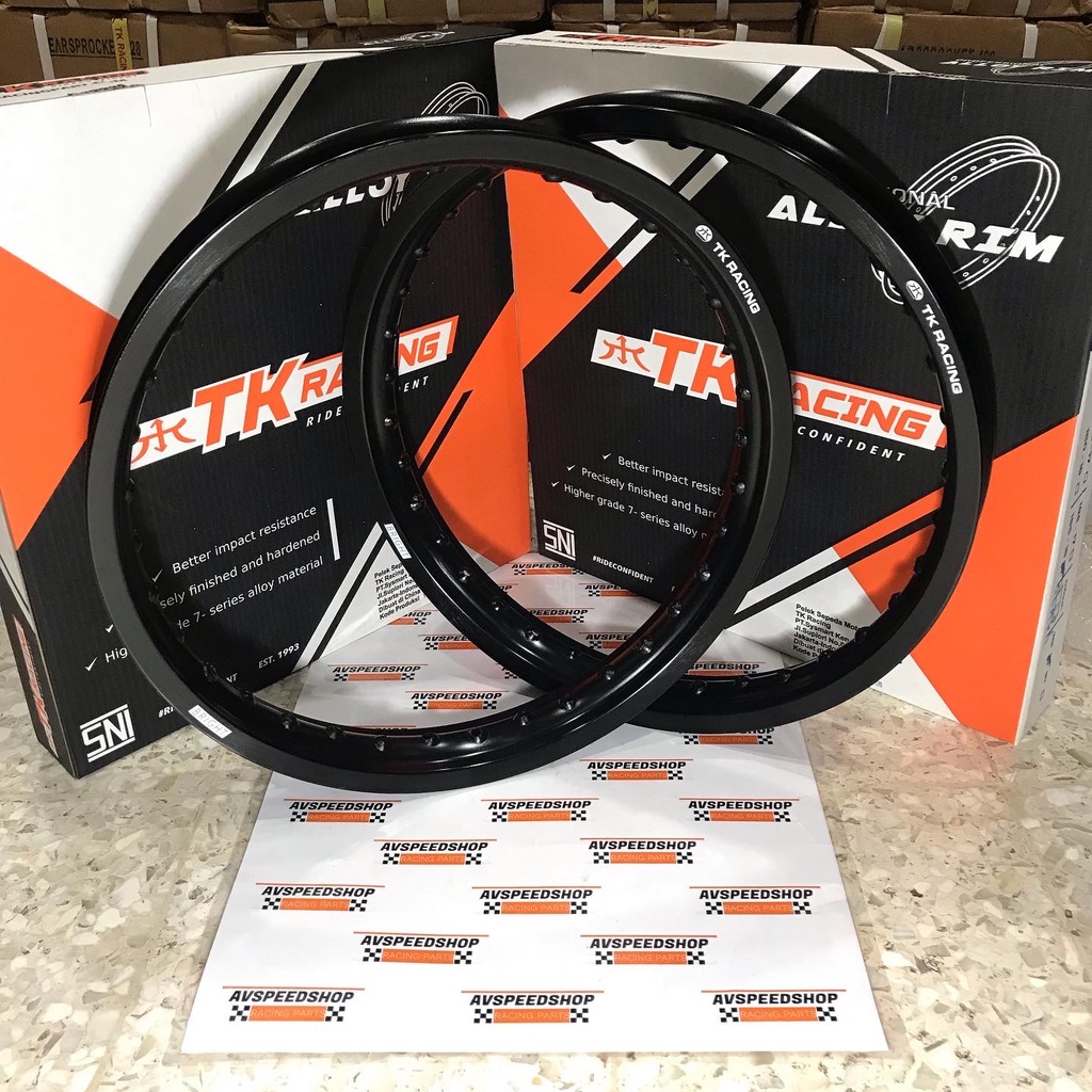 Jual VELG / RIM TK RACING BRIGHT SET 160/185 X 17 WARNA BLACK 36 H ...