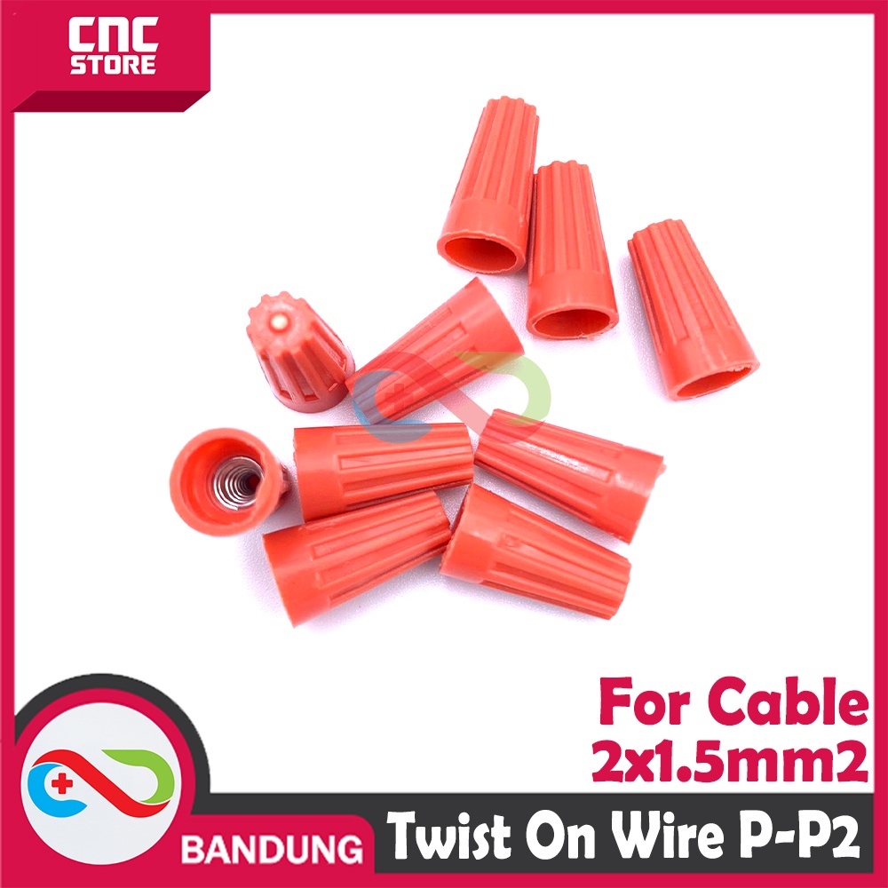Jual TWIST ON WIRE CONNECTOR KABEL PUTAR SCREW LASDOP TERMINAL P - P2 ...