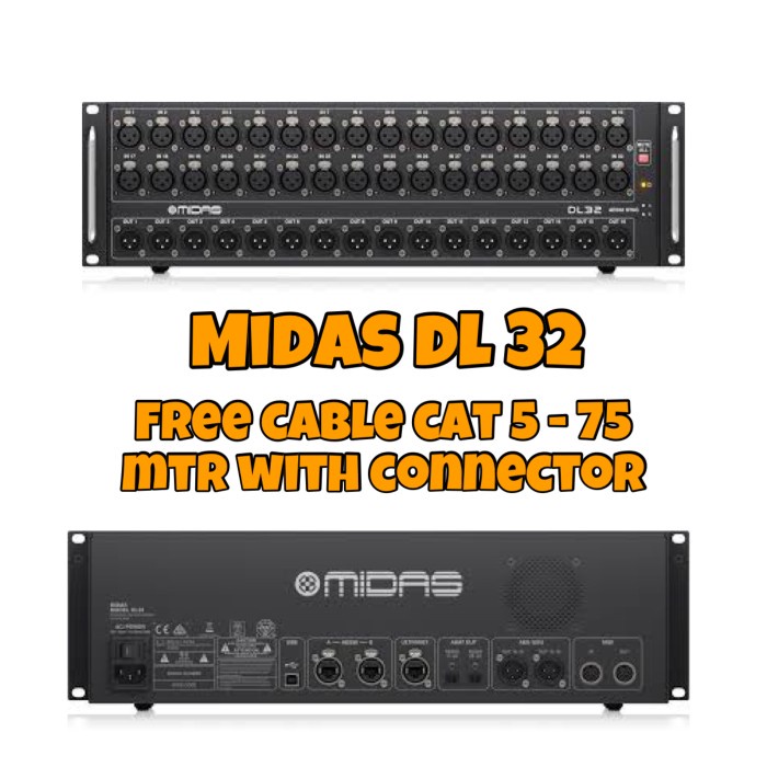Jual Midas DL 32 stage box digital for x32 / m32 / wing family free