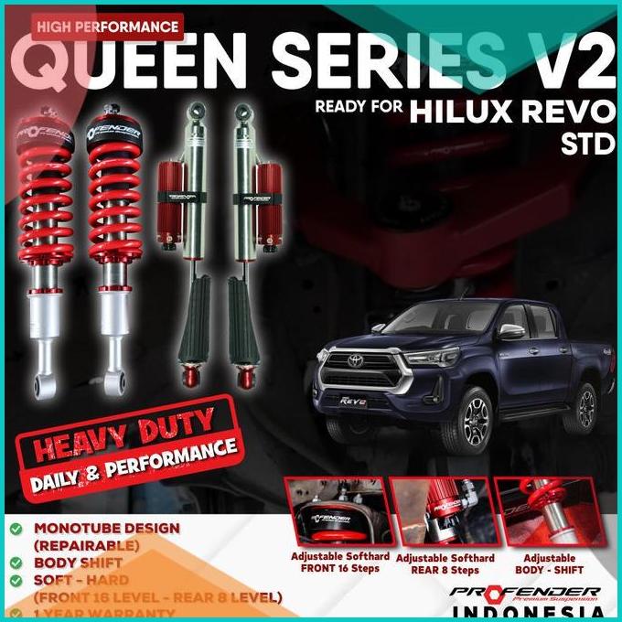 Jual Shock Coilover PROFENDER QUEEN SERIES V2 not TEIN Hilux Revo Rocco ...