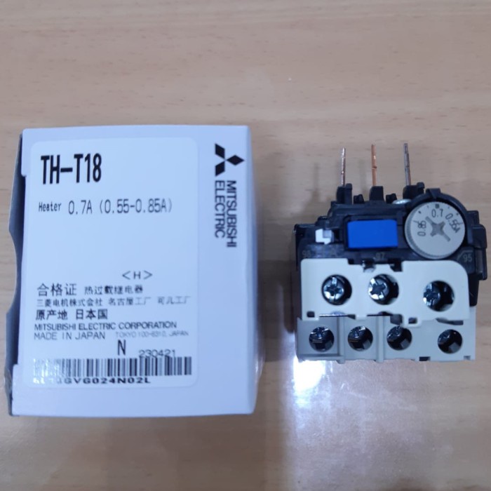 Jual MITSUBISHI THERMAL OVERLOAD RELAY THT18 0.7A (0.55 0,85A