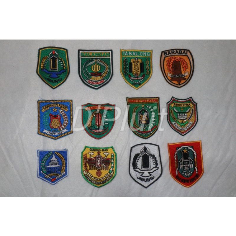 Jual (1 set) LAMBANG /PATCH/ BADGE PEMDA ASN BORDDIR KABUPATEN KOTA ...