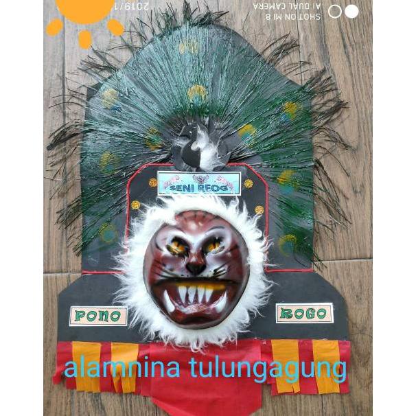 Jual Ori Topeng Spon Reog Ponorogo Macan Bujang Ganong Barongan Tetap