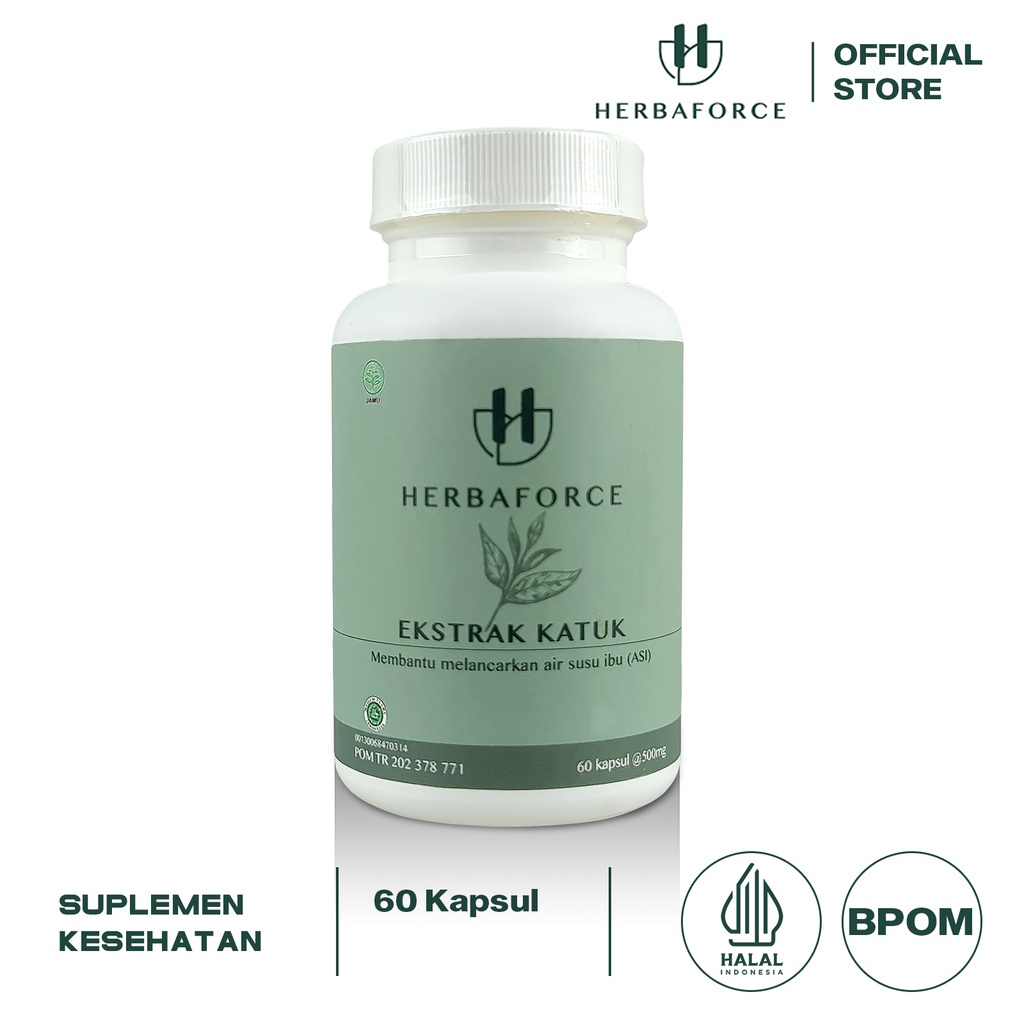 Jual HERBAFORCE Ekstrak Daun Katuk Obat Suplemen Herbal 30 / 60 Kapsul ...