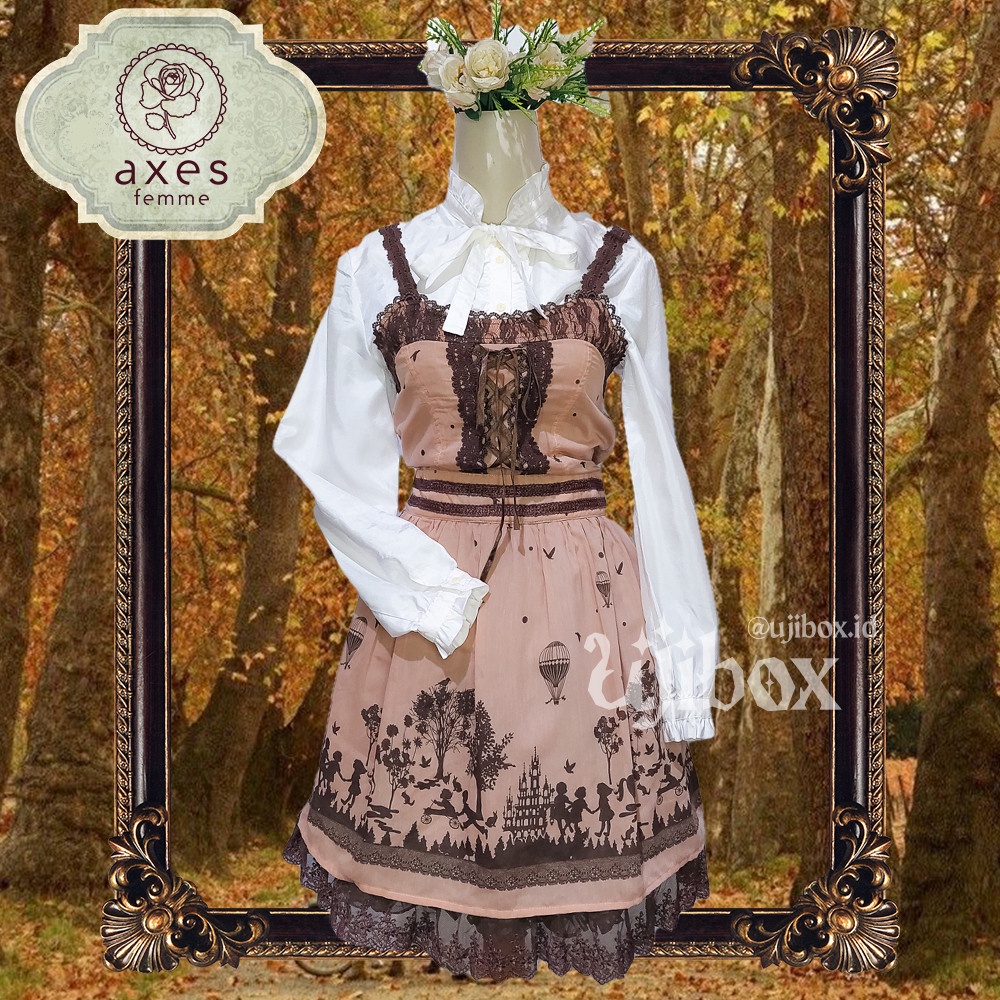Jual Axes Femme Fairytale Choco Dress Gyaru Kawaii Vintage Ujibox