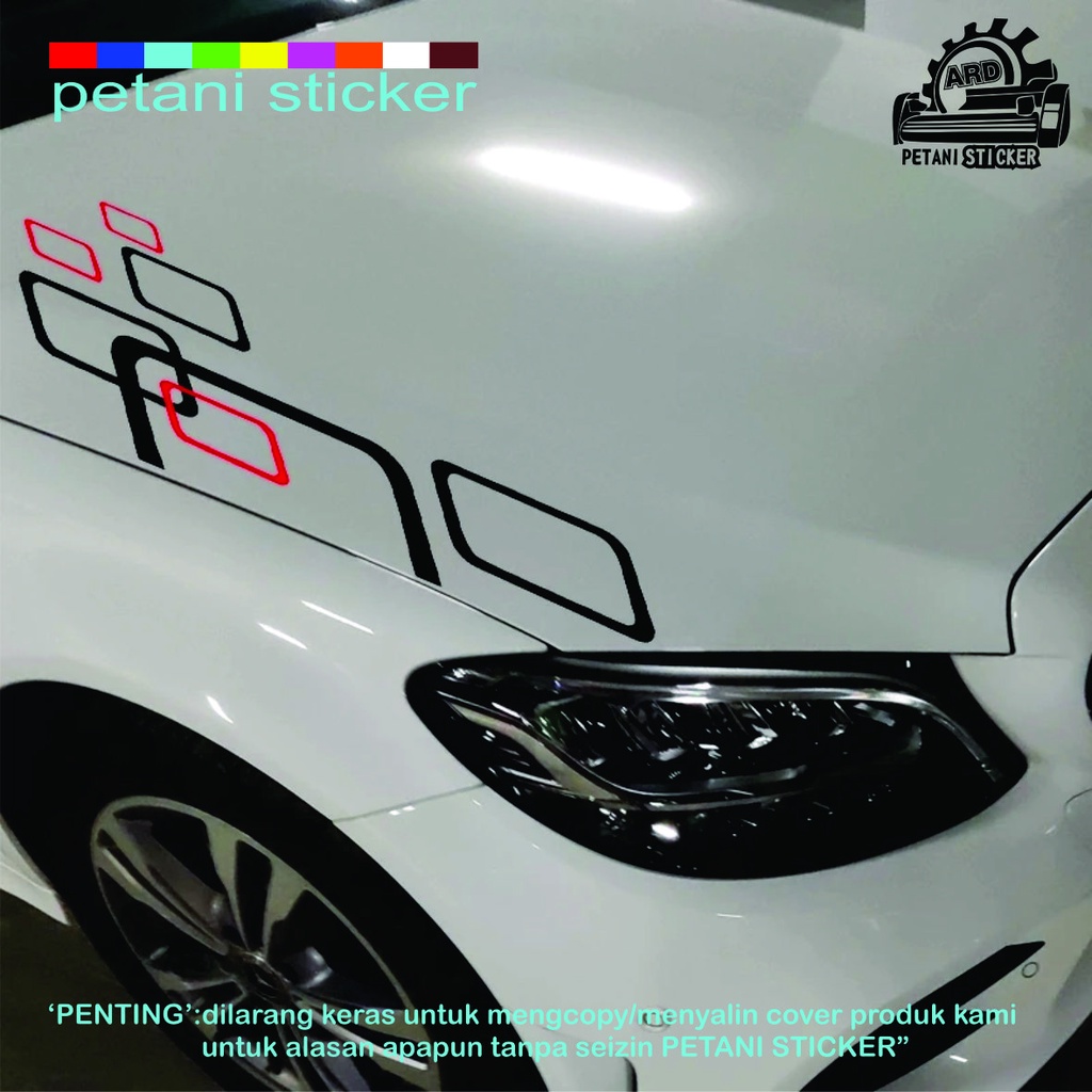 Jual STIKER MOBIL KAP DEPAN/BODY TERBARU UNIVERSAL MOBIL CUTTING STIKER ...