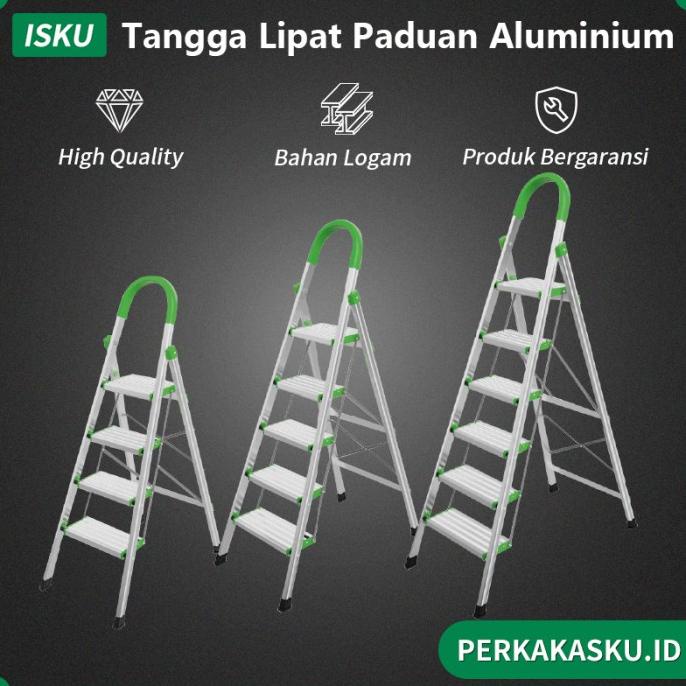 Jual Isku Tangga Lipat Aluminum Multifungsi Tangga Lipat Portable