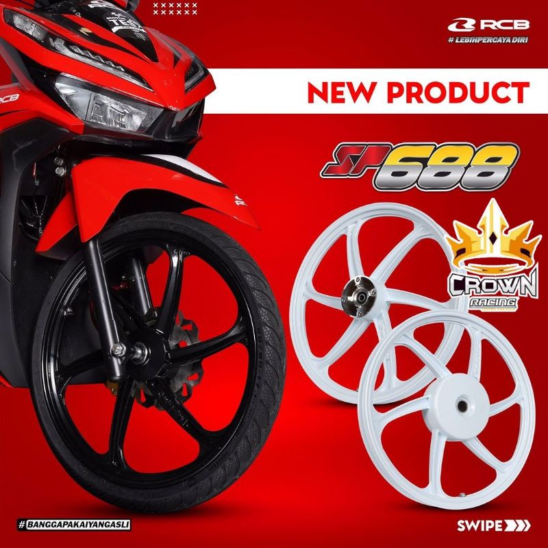 Jual Velg RCB SP688 Palang 6 Six Star Ring 17 Honda Vario 125 150 ...
