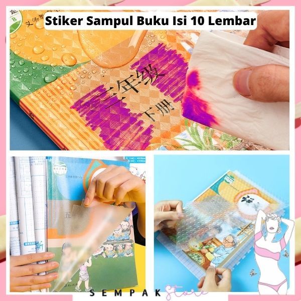 Jual SS Stiker Sampul Buku Isi 10 Lembar Self-Adhesive Book Cover