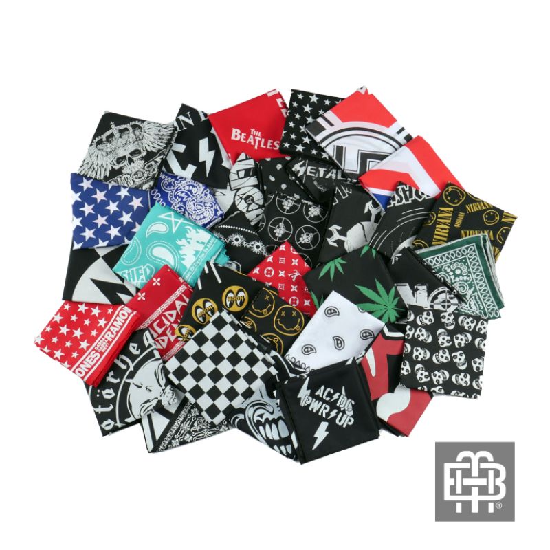 Bandana Multicolore Slayer - 50x50 Cm, Morbida E Traspirante, Accessorio Unisex Per Festival E Vita Quotidiana