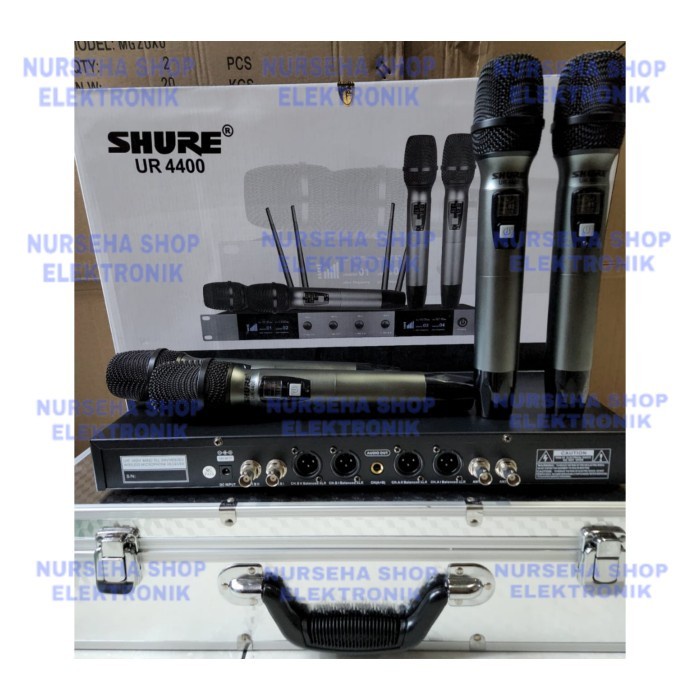 Jual Mic Shure Ur Ur Microphone Wireless Unit Mic Pegang