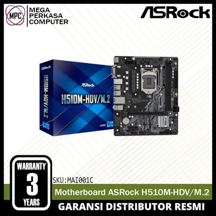 Jual Motherboard Mobo Mainboard Asrock H510 H510m Hdvm2 Shopee