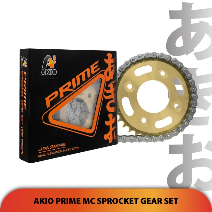Jual AKIO Prime Motorcycle Sprocket Gear Set H1437-28104-KWB | Shopee ...