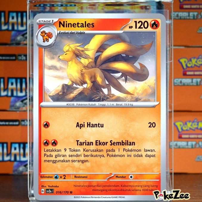 Jual Ninetales Sv3s 016170 U Kartu Pokemon Tcg Indonesia Kilau Hitam Shopee Indonesia 6067