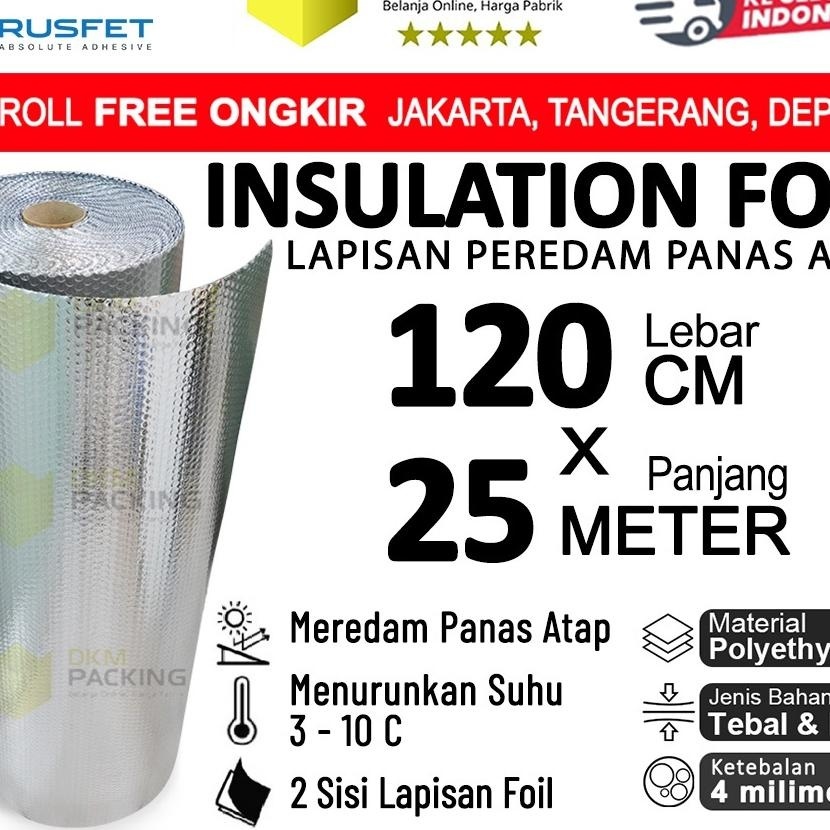 Jual Peredam Panas Atap Rumah Insulation Alumunium Bubble Foil Anti