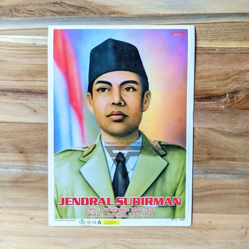 Jual Poster Gambar Pahlawan Jendral Sudirman / Pahlawan Nasional ...