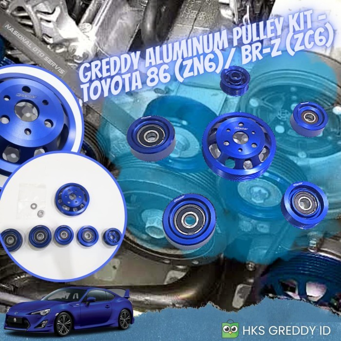 Jual [Ori] Greddy Alumunium Pulley Kit Toyota 86 / Subaru Brz Terbatas ...