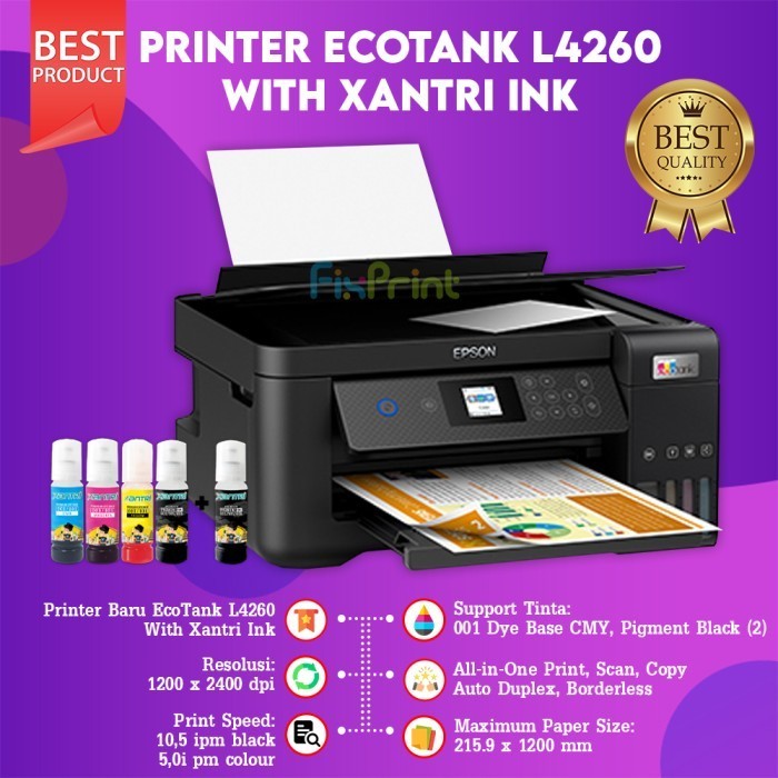 Jual Printer Epson Ecotank L4260 A4 Wi Fi Duplex All In One Pengganti L4160 Best Shopee Indonesia 6749