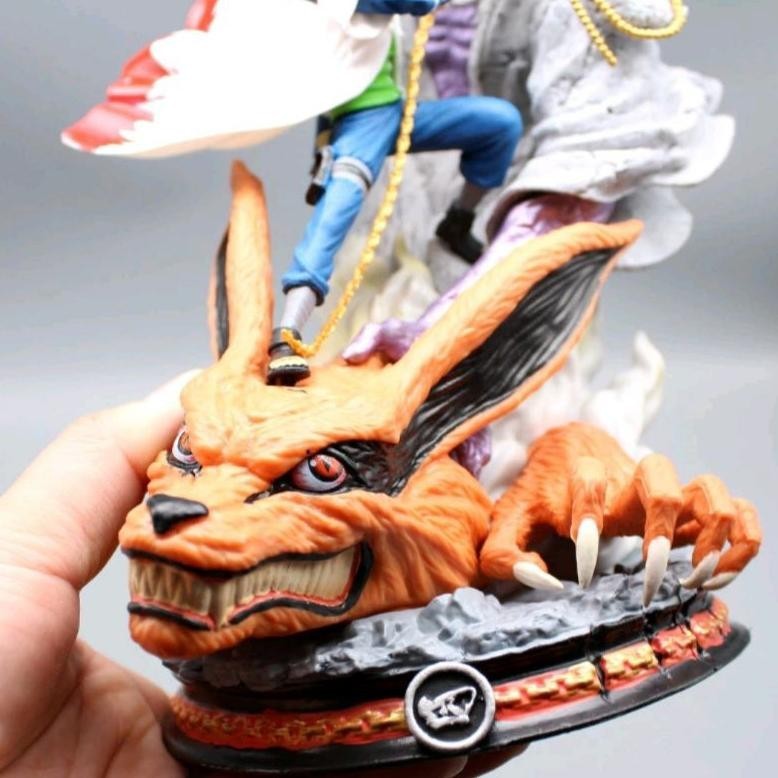 Naruto Action Figure – Minato Hogake E Kurama In Scontro – PVC 29cm
