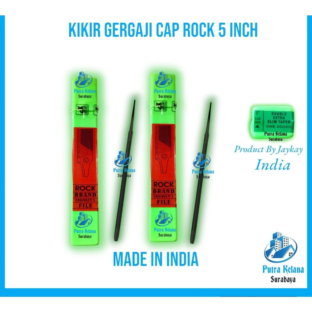 Jual Yeau 311 Kikir India Gergaji Segitiga 5 Merk Rock Lusinan[12pc