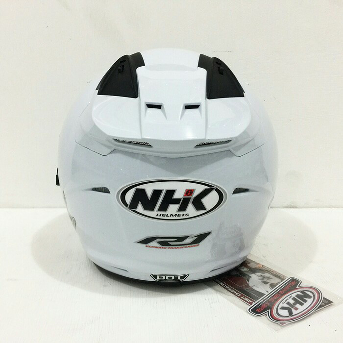 Jual Helm - Helm Nhk R1 Solid White Putih Double Visor | Shopee Indonesia