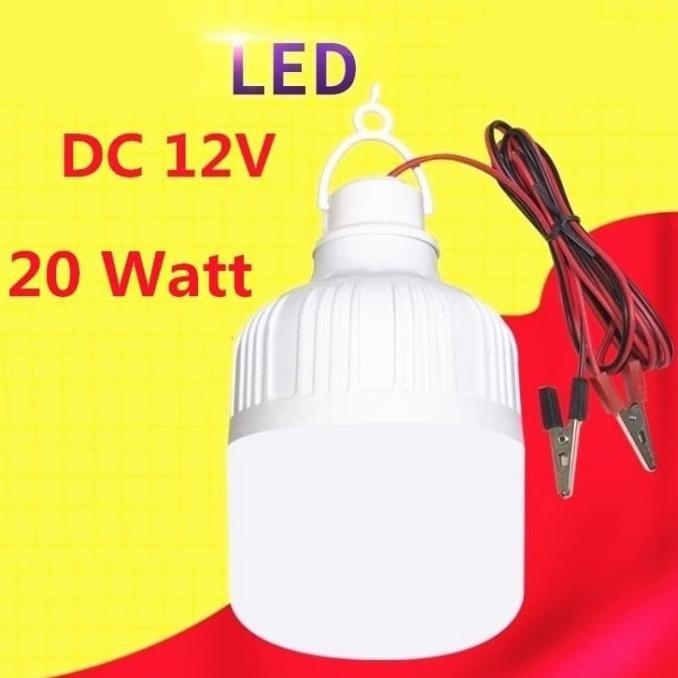 Jual Produk Unggulan] Lampu Bohlam LED DC 12V 20Watt 20W Jepit ke ...