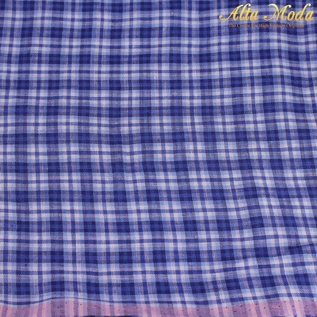 Jual Sahi Linen Shirting Biru Motif Madras (Alta Moda) | Shopee Indonesia