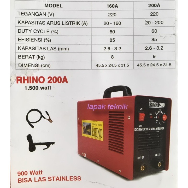 Jual Mesin Las Black Rhino Mma Travo Las Inverter Termurah Shopee