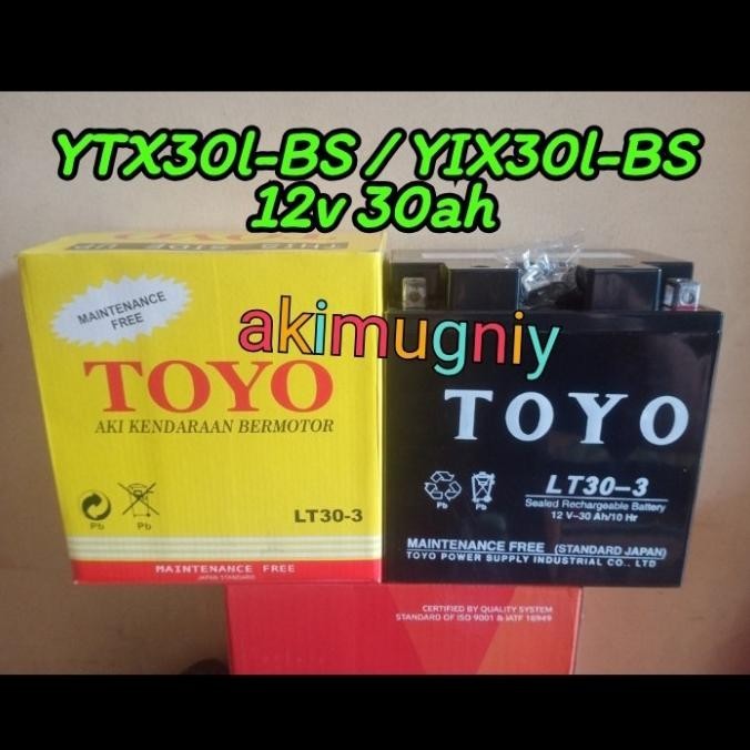 Jual Harga Promo Aki Motor Harley Ytx30L-Bs 12V 30Ah Yix30L-Bs Toyo
