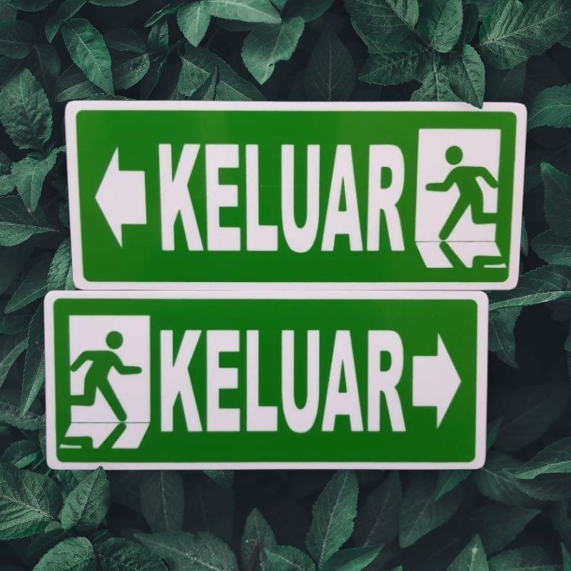 Jual Akrilik sign petunjuk arah KELUAR kiri/kanan (harga satuan ...