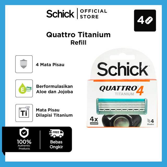 Jual Schick Alat Cukur Quattro Titanium Refill Shopee Indonesia
