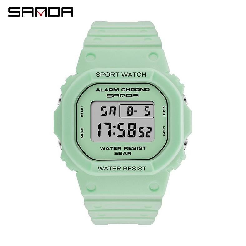 Jual {JAM} SANDA 293C Jam Tangan Wanita Pria Digital Tali Rubber ...