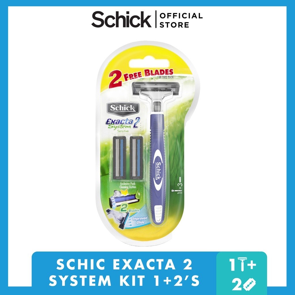 Jual Schick Exacta 2 System Kit Alat Cukur Pria 1 + 2's | Shopee Indonesia