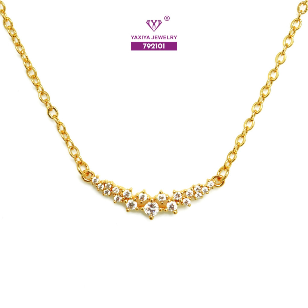 Jual Yaxiya Kalung Koye Wanita Permata Perhiasan Lapis Emas 18K 841 ...