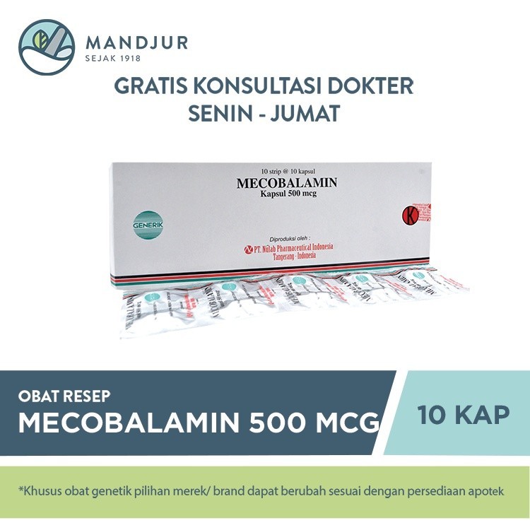 Jual Mecobalamin 500 Mcg Strip 10 Kapsul | Shopee Indonesia