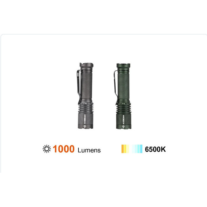 Jual Acebeam TAC AA 1000 Lumens Senter LED Flashlight | Shopee Indonesia
