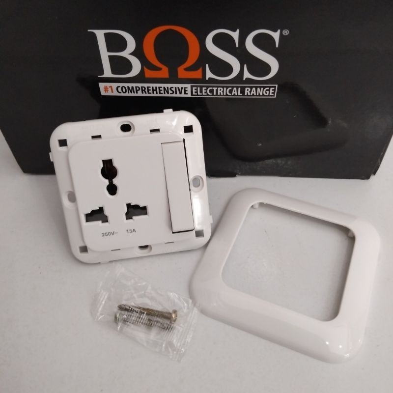 Jual Stop Kontak Universal Boss B8113LS | Shopee Indonesia