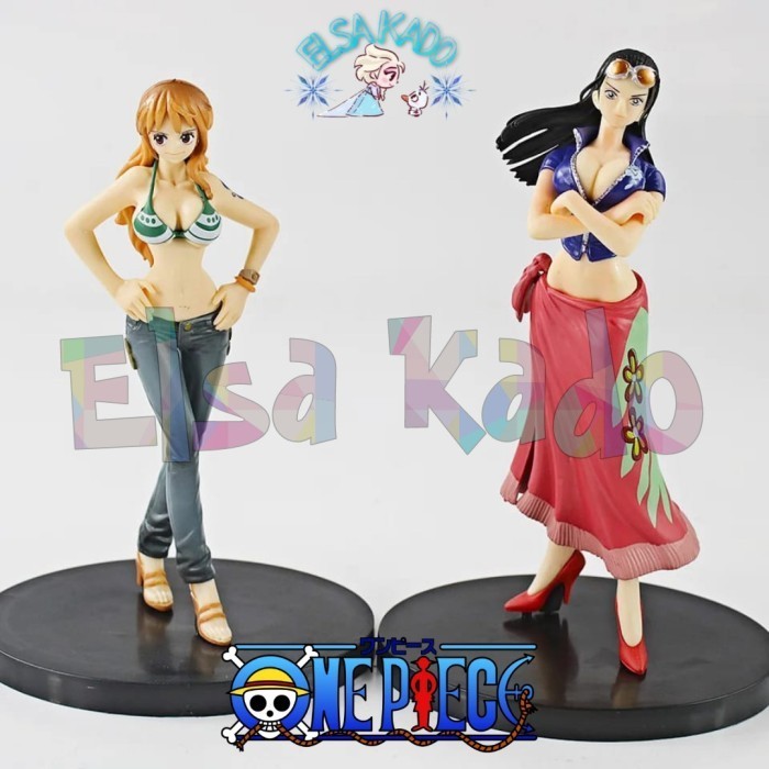 Figurines One Piece - Nico Robin & Nami - 26 Cm - PVC - Collection Anime - Neuf