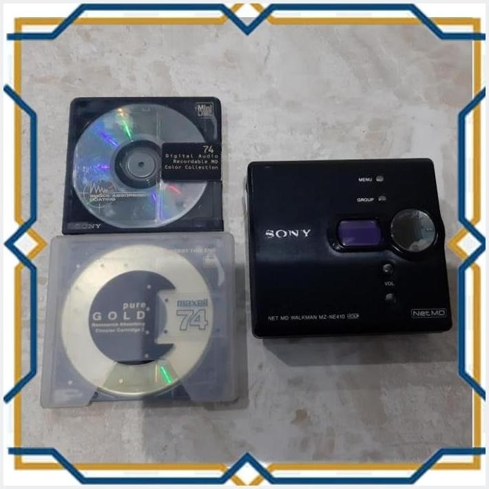 Jual [WLK] SONY MINIDISC WALKMAN MZNE410 PLUS KASET MINIDISC HIDUP