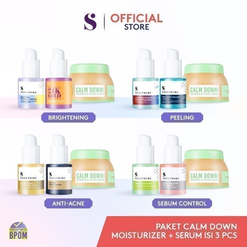 Jual Somethinc Pcs Paket Calm Down Moisturizer Serum Shopee Indonesia