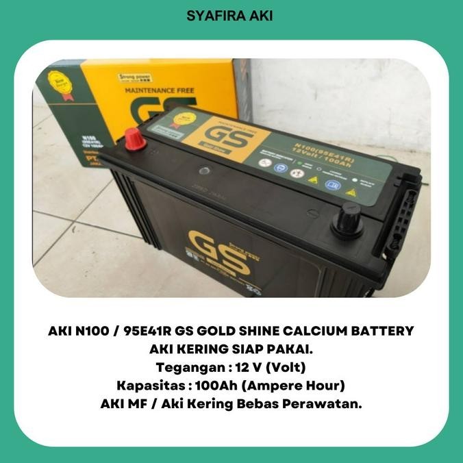 Jual Harga Promo!! Aki N100 Gs Mf 12V 100Ah (Untuk Kapal,Taft Gt,Genset