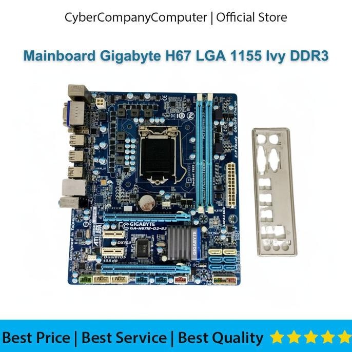Jual MAINBOARD GIGABYTE H67 LGA 1155 IVY DDR3 | Shopee Indonesia