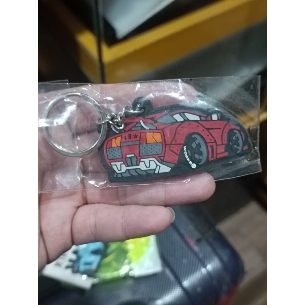 Jual Liberty Walk LBWK Keychain Lamborghini Red LB Works Gantungan ...