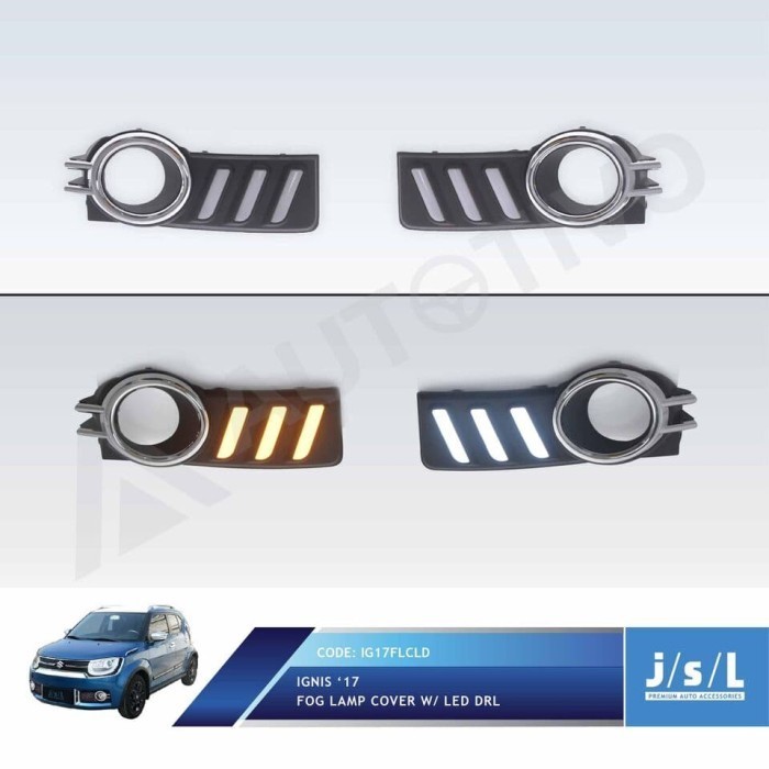 Jual Suzuki Ignis Fog Lamp Cover With Led Drl Jsl Day Time Running Light Shopee Indonesia